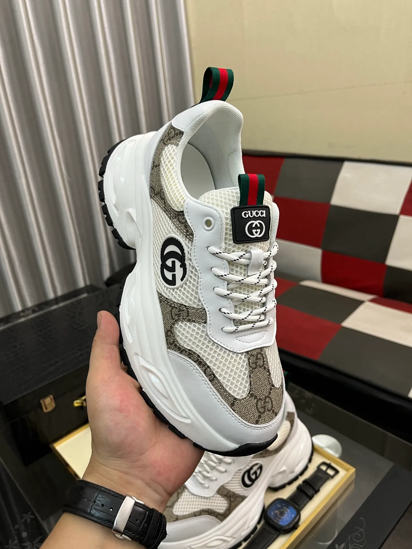 Men's Men's Shoes 💰458⌚️⌚️《GUCCI》The latest hot-selling casual shoes, top brand [seduce] luxury~purchase, top~quality. Products sold at the counter [strong] Original embossed calfskin fabric ➕ Comfortable sheepskin lining, available in 38-443️⃣ colors